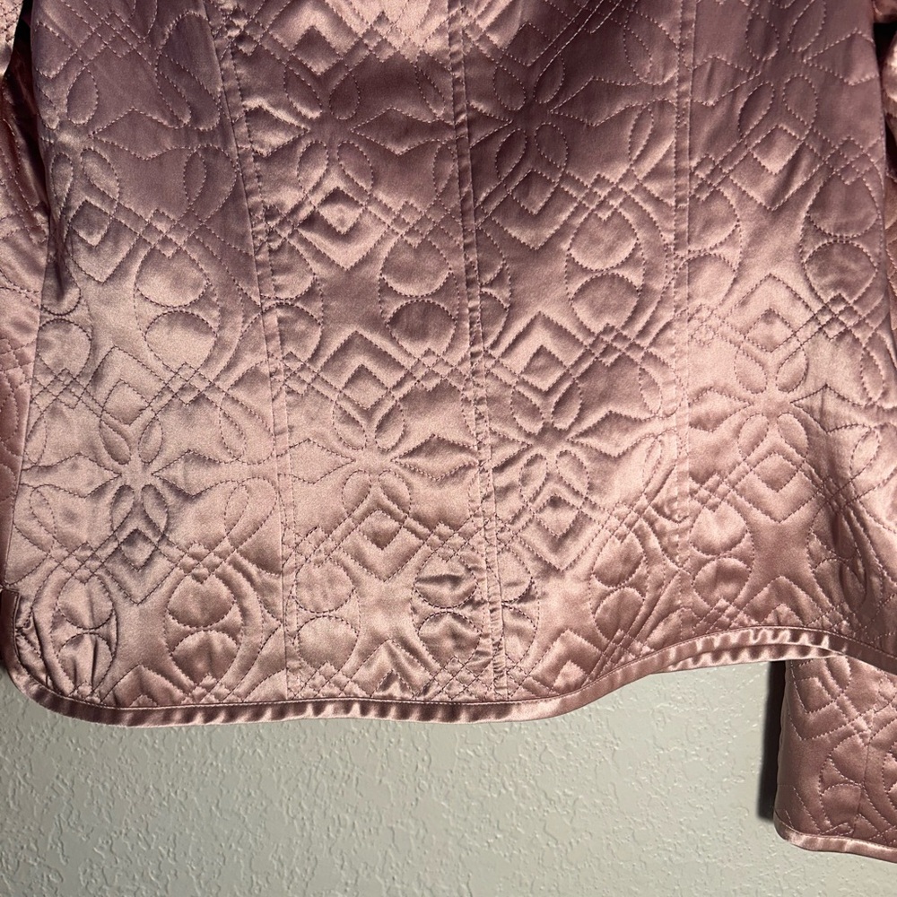 Banana Republic Women's Pink Silk Quilted Jacket Size Medium - Picture 4 of 6